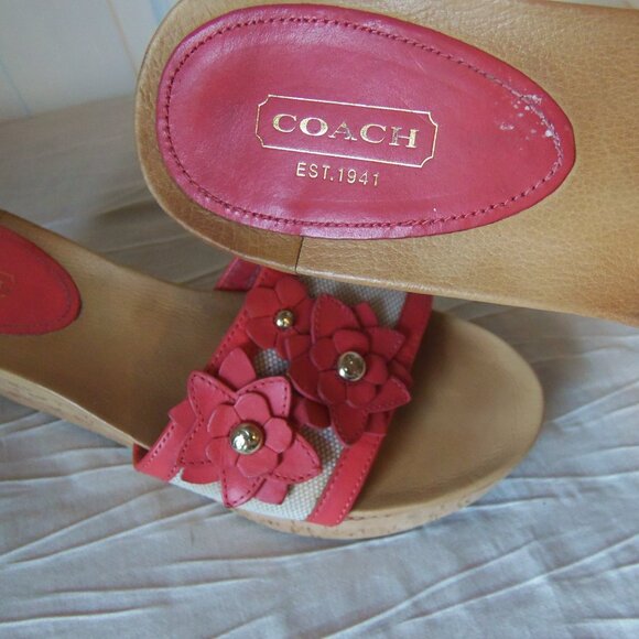 Coach Jesaca Platform Wedge Floral Slides Coras sz 10 - Picture 11 of 16
